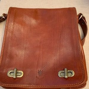 Italian leather messenger bag